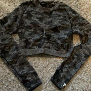 Gymshark Camo Long Sleeve Crop